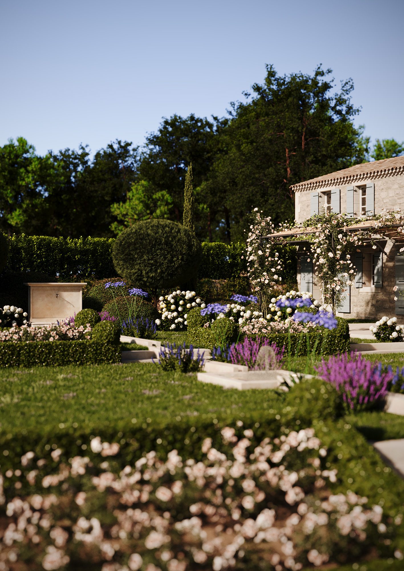 Le Mas d'Adrien — Jardin en restanques, Saint-Rémy