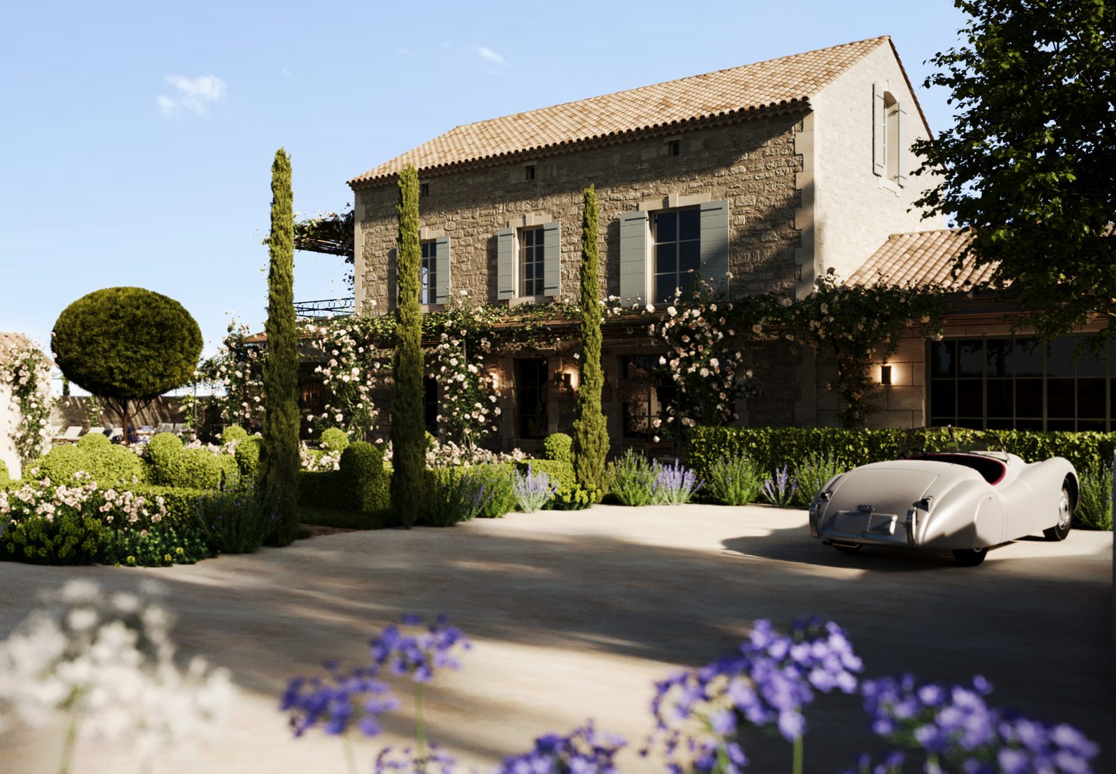 Le Mas Bellalma — Jardin à la française, Saint-Rémy